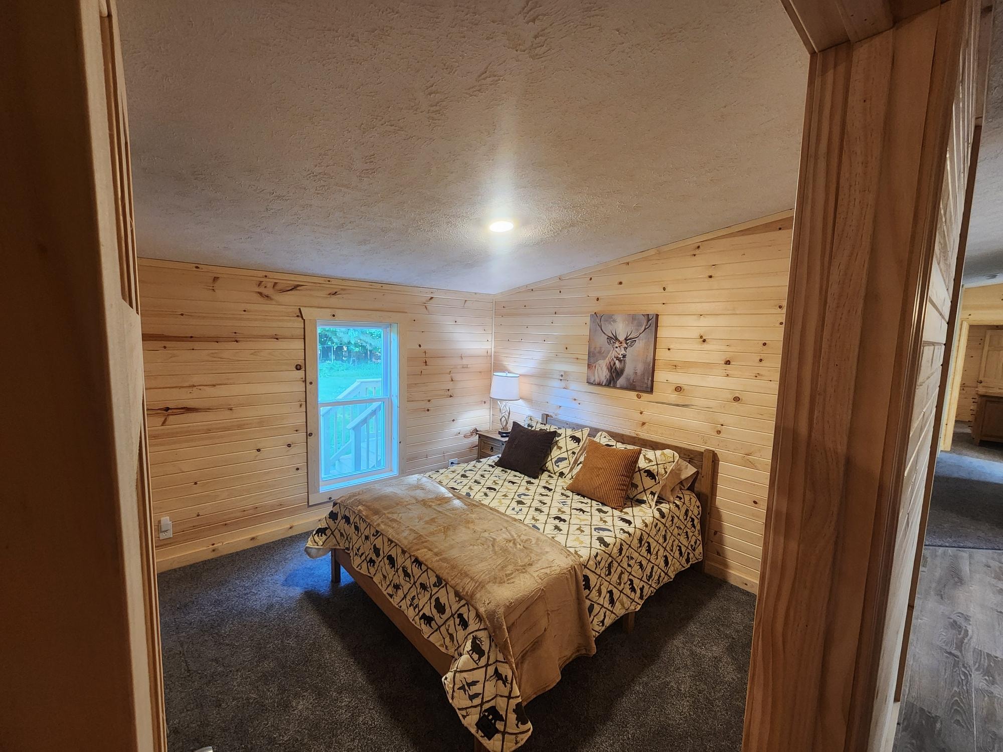 Queen Bedroom with Elk Artwork